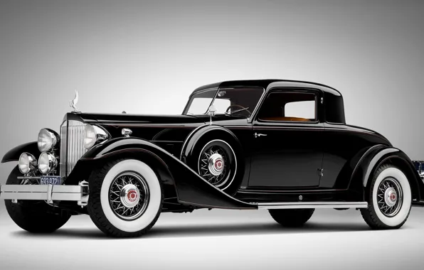 Picture retro, black, Rolls Royce, car