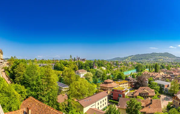 Home, Mountains, Switzerland, Panorama, Bern