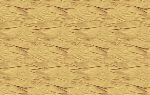 Yellow wrinkled paper pattern background