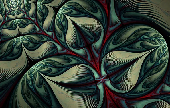 Picture leaves, pattern, plant, color, the volume