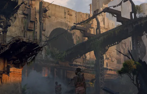 Construction, destruction, overpass, Wall, the natives