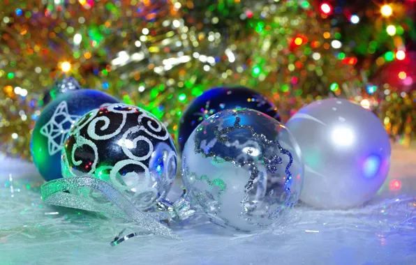 Light, decoration, joy, lights, reflection, mood, holiday, balls