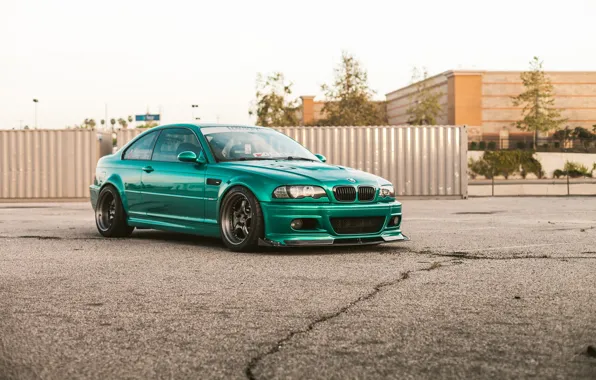 Download wallpaper Green, Street, E46, M3, section bmw in resolution ...