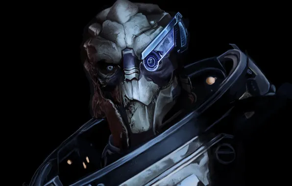 Picture fiction, mass effect, art, visor, garrus vakarian, turian