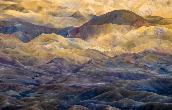 Light, mountains, color, relief