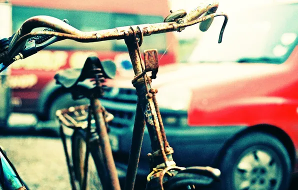 Picture BIKE, The WHEEL, RUSTY, FRAME, SEAT, CALL