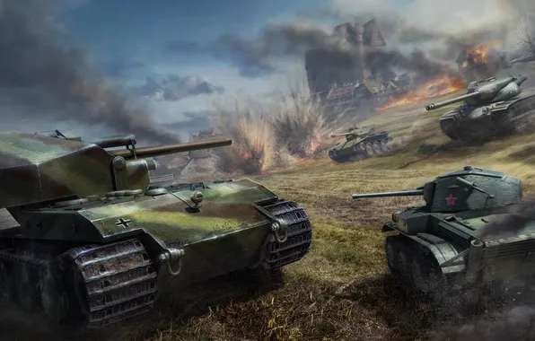 Fire, WoT, Camouflage, World of Tanks, World Of Tanks, Wargaming Net, T57 Heavy Tank, Tank …