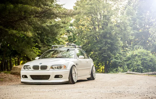 White, BMW, BMW, white, tuning, E46