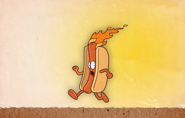 Runs, burns, hot dog, hot-dog