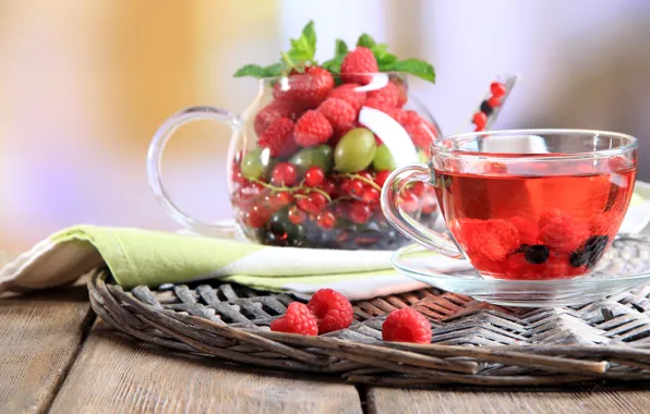 Picture berries, Cup, drink