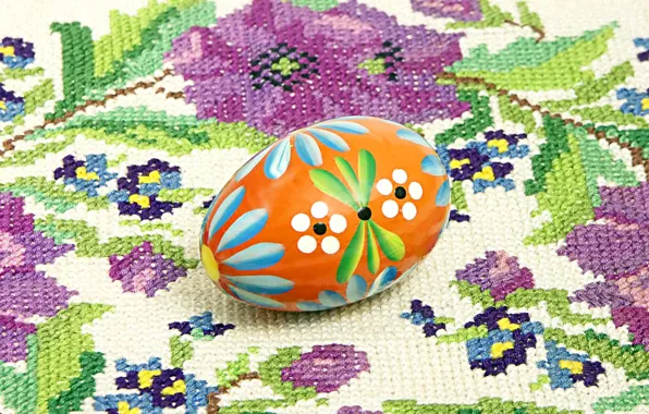 Egg, Easter, tablecloth, Pysanka
