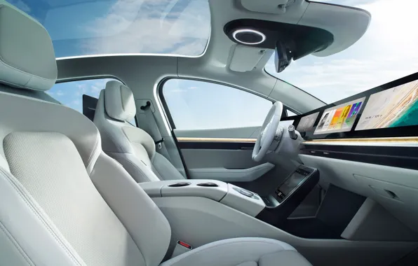 Concept, Sony, the interior of the car, Vision-S 02