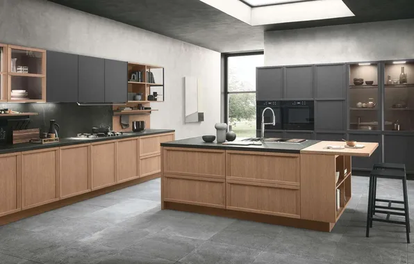 Style, room, Villa, interior, Italy, kitchen, Italian design, built-in appliances