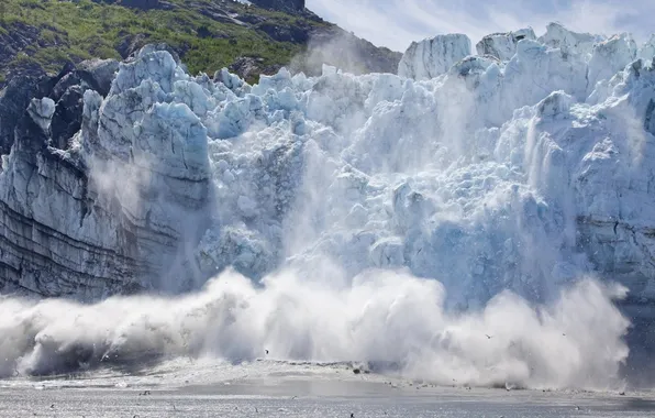 Sea, nature, lake, Wallpaper, glacier, wallpaper, Alaska, America