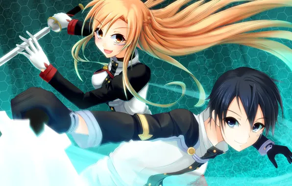 Anime, manga, japanese, Yuuki Asuna, Sword Art Online, Kirigaya Kazuto, SAO, light novel