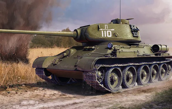USSR, The red army, medium tank, T-34-85, armored forces, Vladimir Booth, T-34/85 w/D-5T
