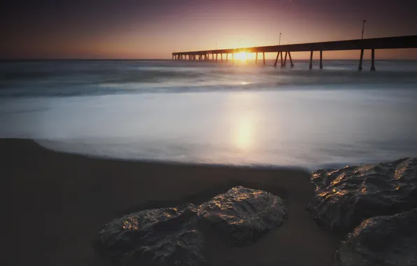 Beach, the ocean, dawn, pierce, California, USА, Pacifica
