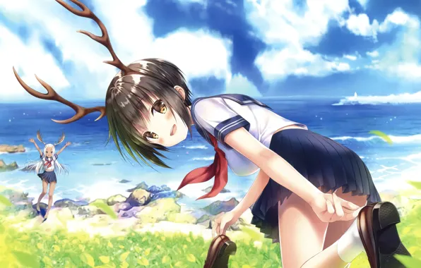 Nature, Girls, Antler
