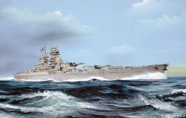 Picture France, battleship, Richelieu, battleship of the French Navy