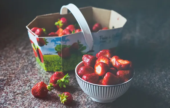 Berries, background, strawberry