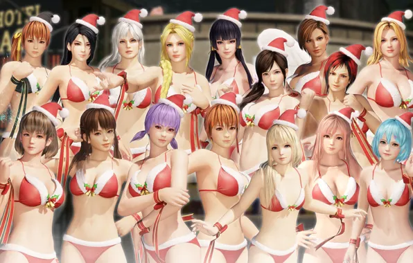 Picture swimsuit, girl, group, Dead or alive 6