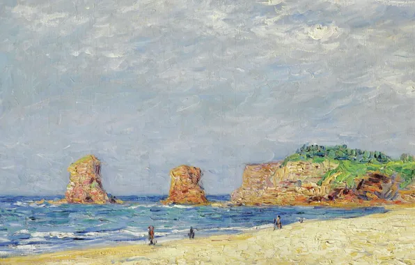 Picture sea, landscape, shore, picture, Francis Picabia, Francis Picabia, Rocks in Andie