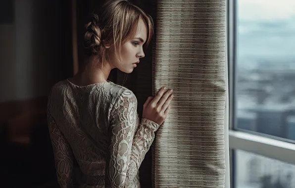 Picture Look, Lips, Face, Window, Hair, Anastasia Shcheglova, Not with us