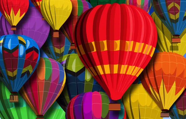 Color, abstraction, balls, texture, Balloons