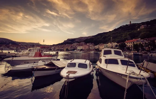 Picture Bay, boats, port, boats, Croatia, Croatia, Head, Baska