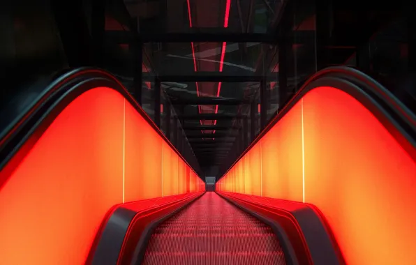 Germany, escalator, Essen, The Ruhr Museum