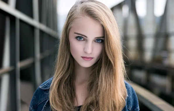 Look, background, model, portrait, makeup, hairstyle, blonde, bokeh