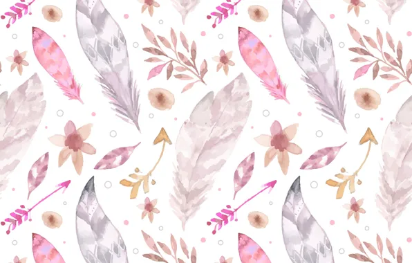 Picture background, texture, feathers, leaf
