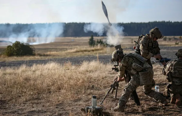 Weapons, army, shot, mortar