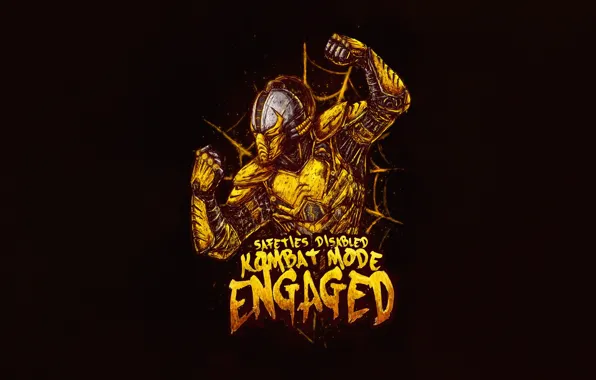 Minimalism, Style, Background, Art, Art, Robot, Style, Mortal Kombat