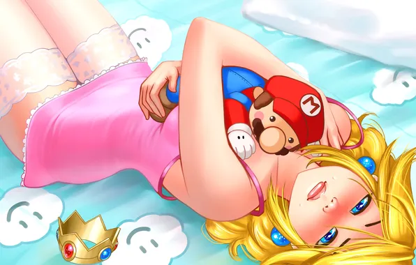 Girl, toy, blonde, Princess, mario, Princess Peach