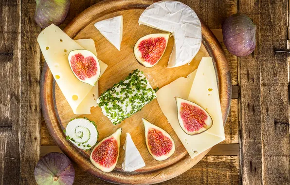 Picture photo, Food, Figs, Cheese