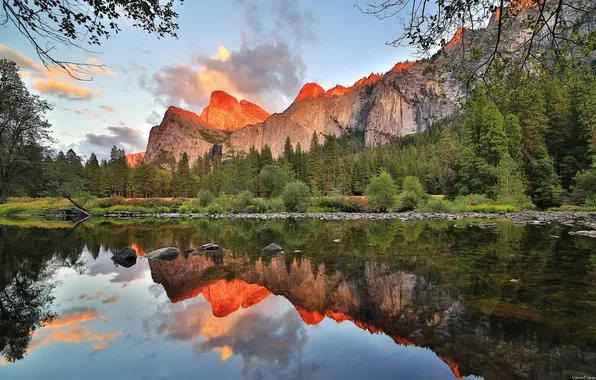Landscape, mountains, California, Yosemite National Park