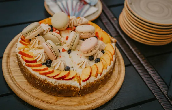 Cake, decoration, cream, dessert, cakes, macaron
