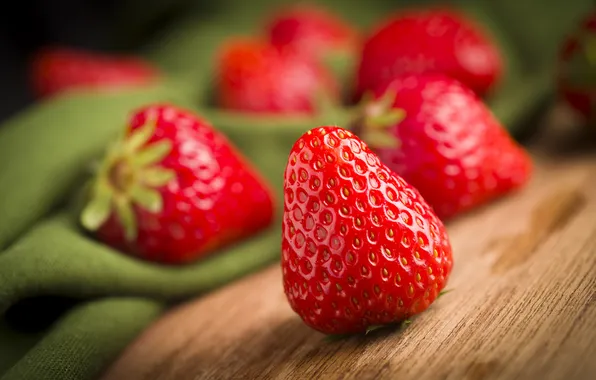 Macro, berries, strawberry
