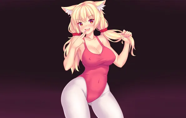 Girl, Background, Swimsuit, Anime