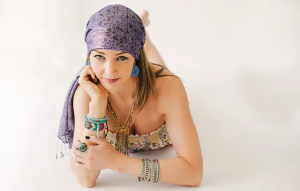 Girl, decoration, model, shawl