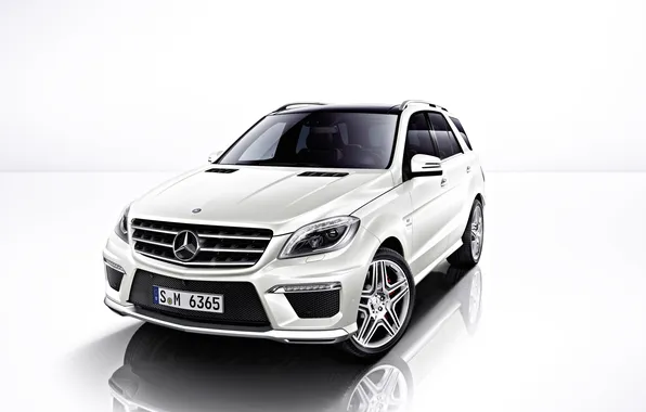 Picture white, Mercedes, jeep, Mercedes, AMG, ML 6.3 AMG