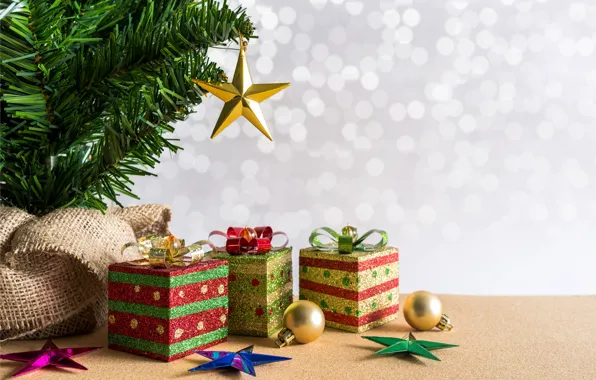 Holiday, new year, spruce, gifts