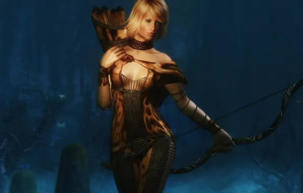 Girl, rendering, background, body, Archer