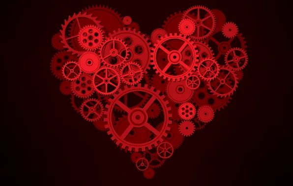 Background, mechanism, Heart, gear