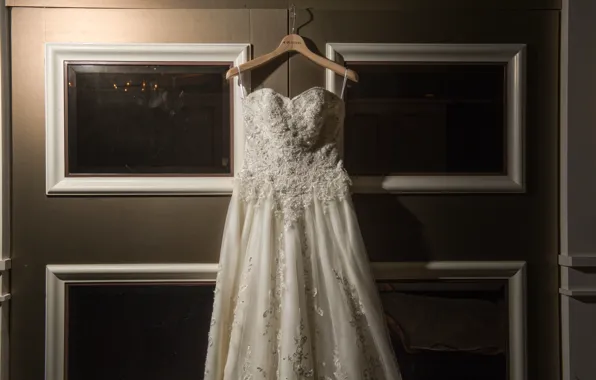 Dress, wedding, hanger