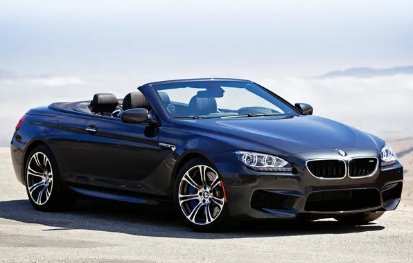 Picture car, BMW, car, the front, walls, Cabrio, powerful