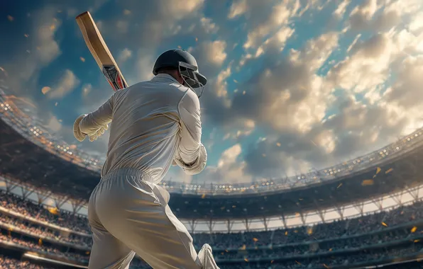 With, player, match, cricket
