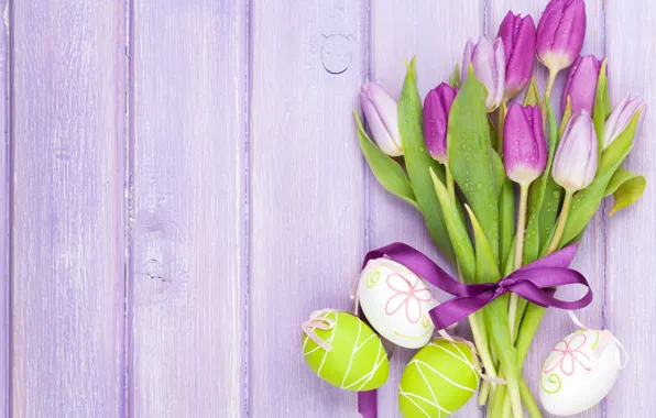 Picture flowers, eggs, Easter, tulips, flowers, tulips, spring, Easter