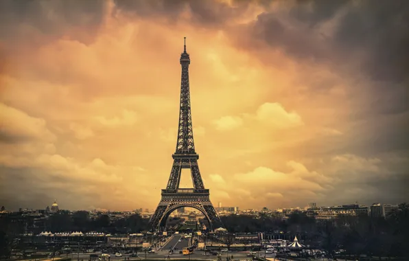 The city, Paris, tower